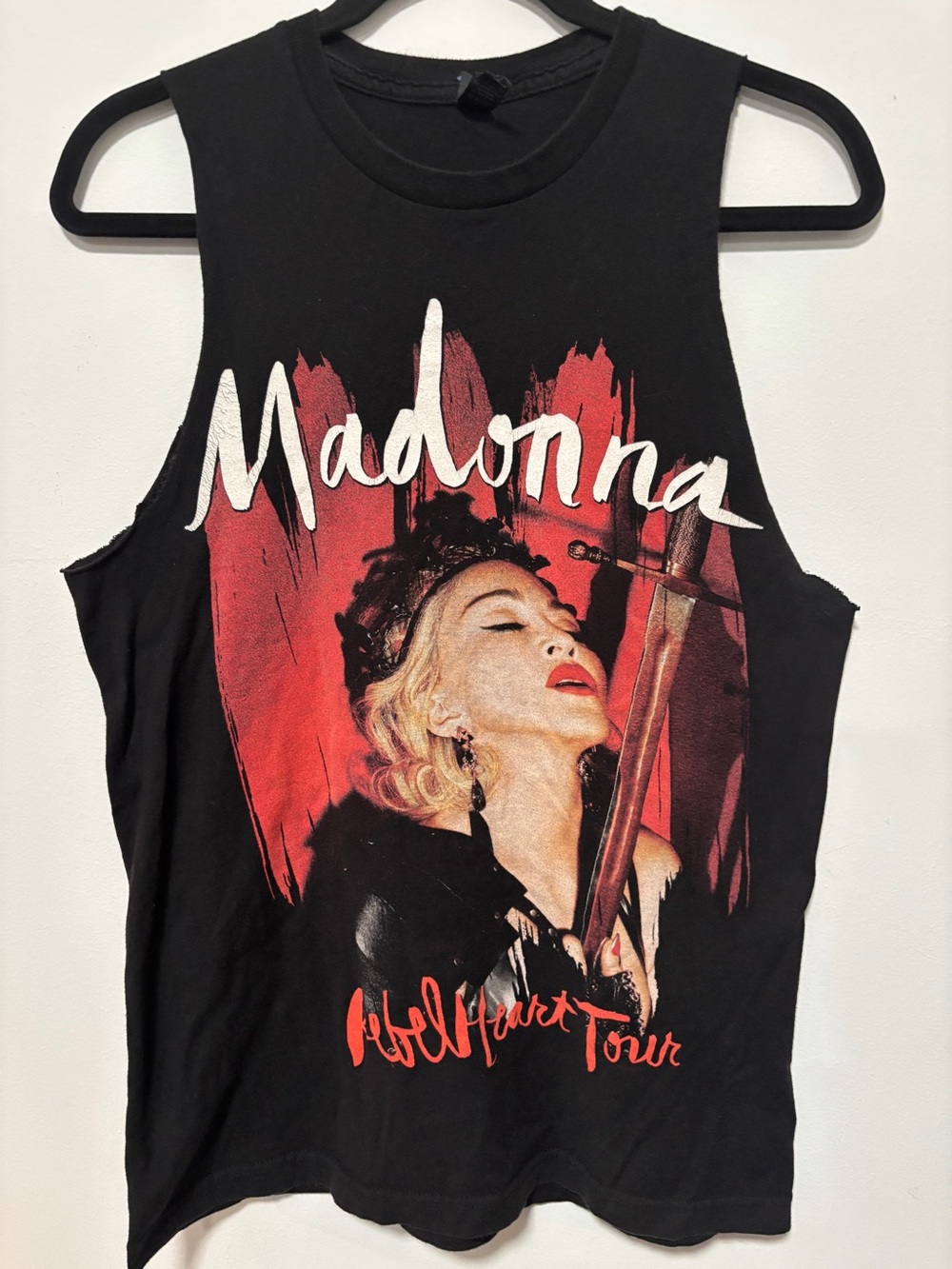 Madonna 2015 Rebel Heart Tour Official Concert T Shirt Cutoff XL